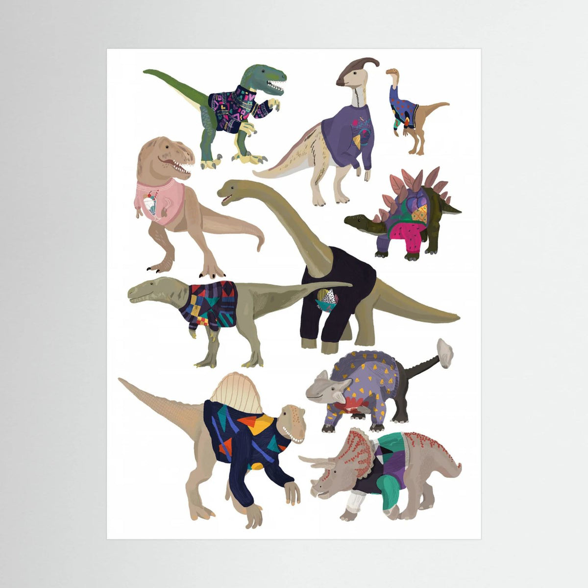 Dinosaurs In 80s Jumpers 