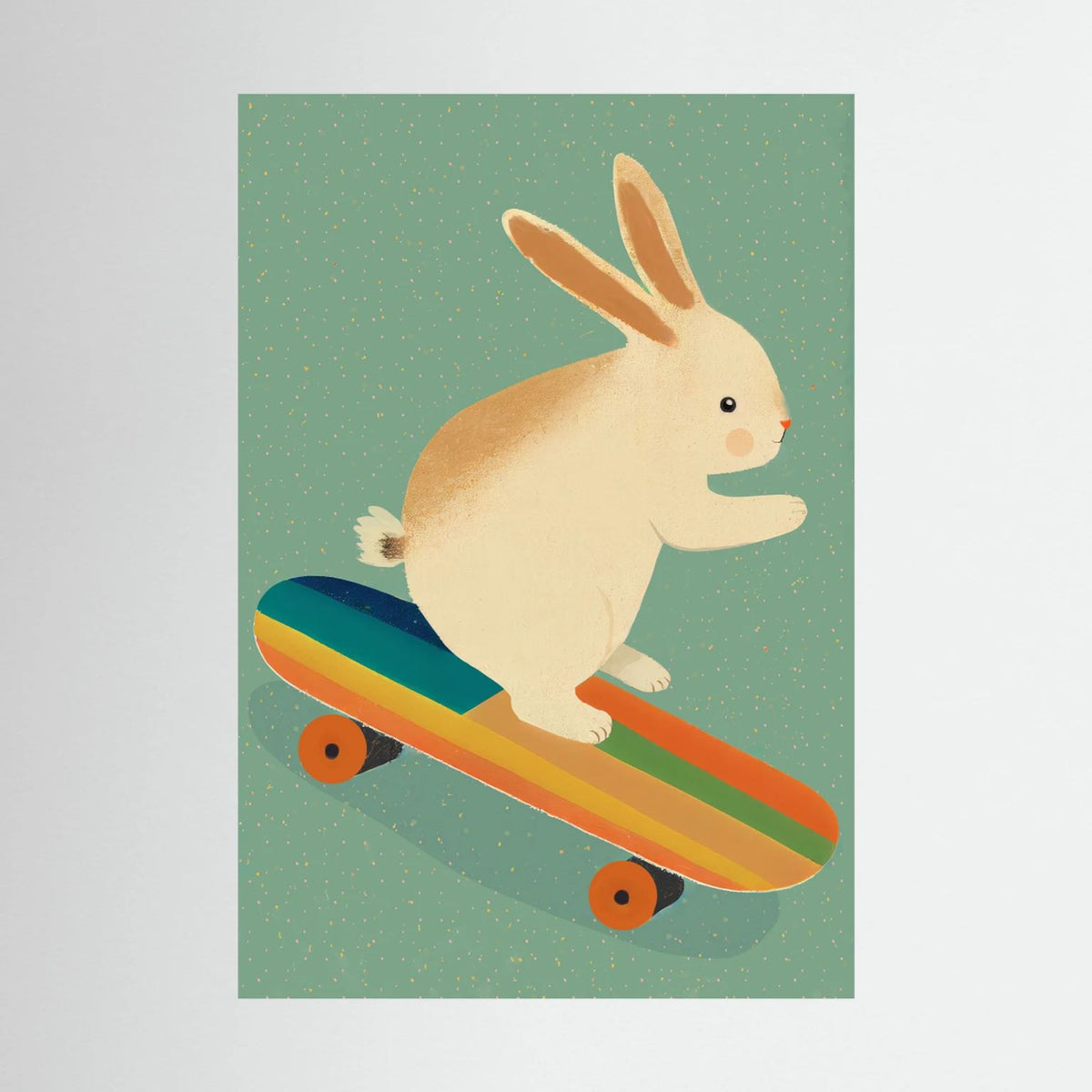 Bunny On Skateboard 
