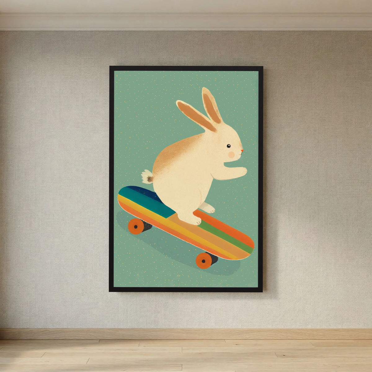 Bunny On Skateboard 