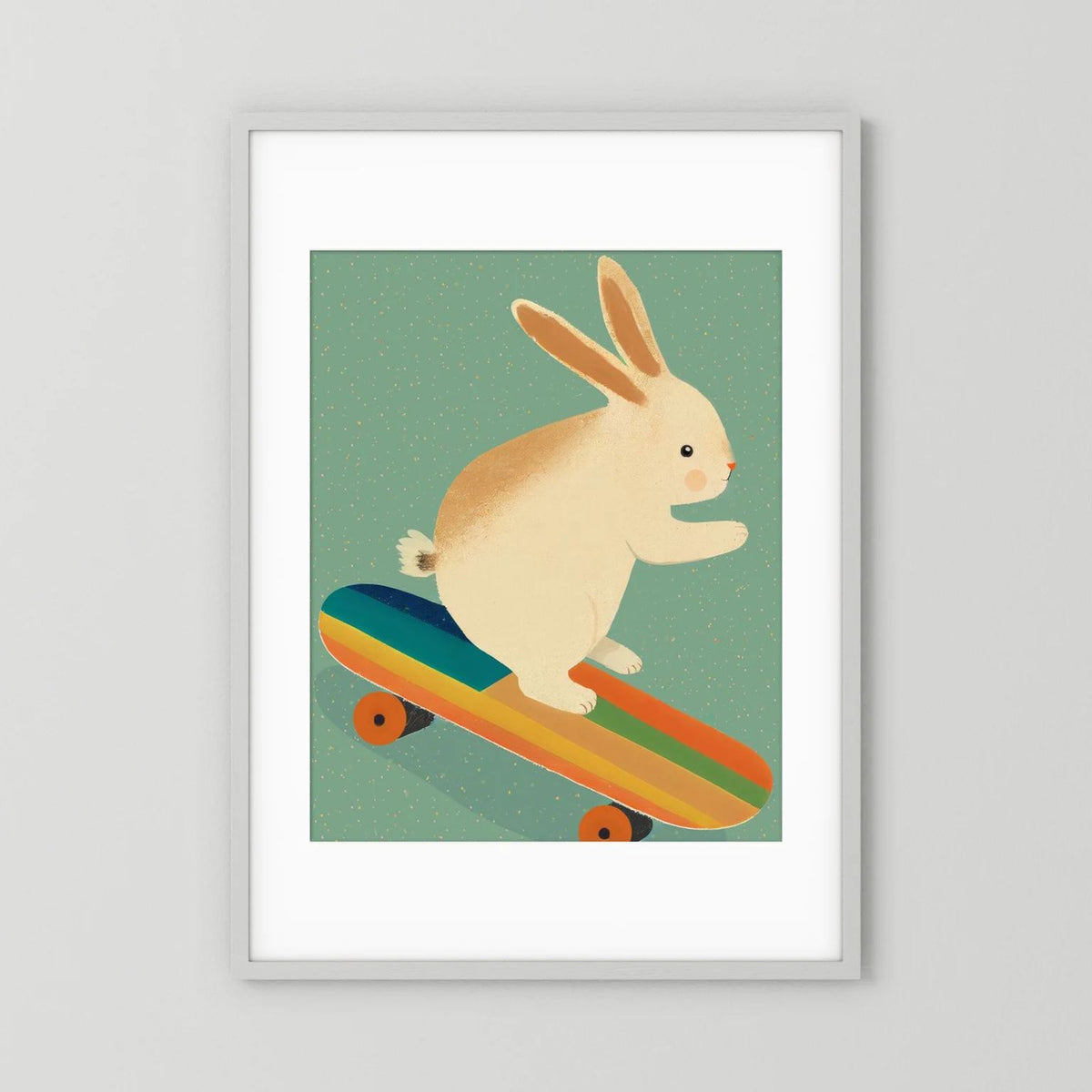 Bunny On Skateboard 