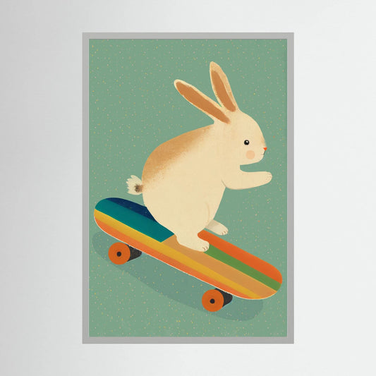 Bunny On Skateboard 