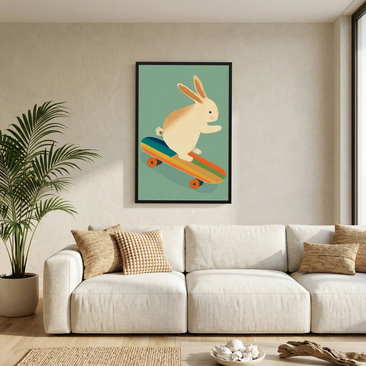 Bunny On Skateboard 