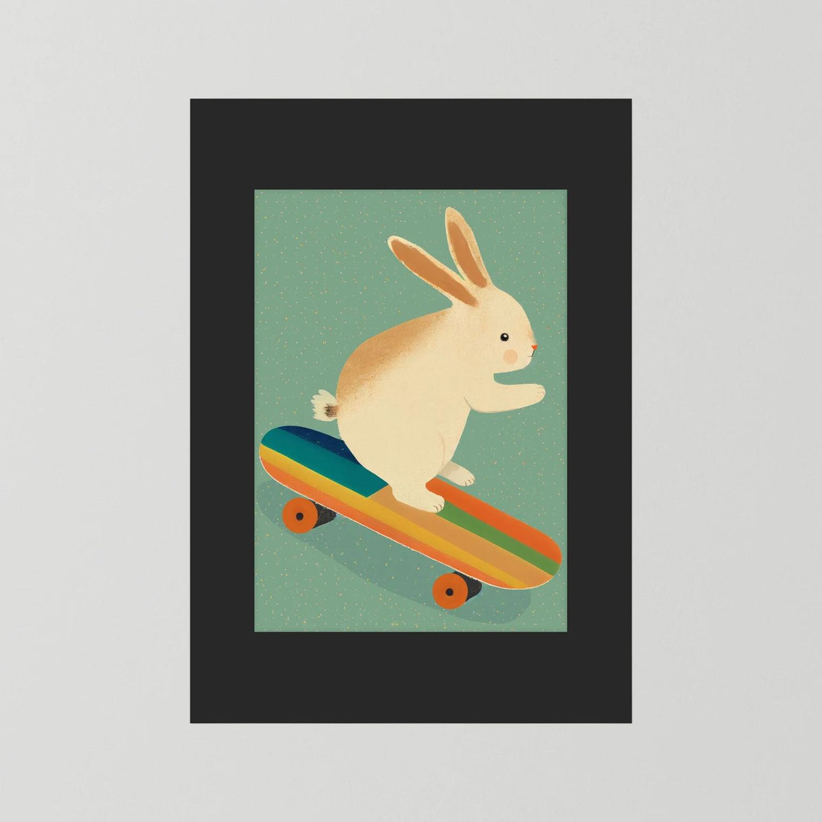 Bunny On Skateboard 